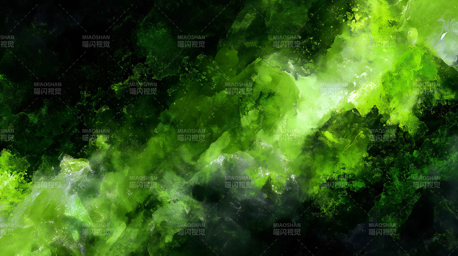 绿色抽象艺术爆发图片