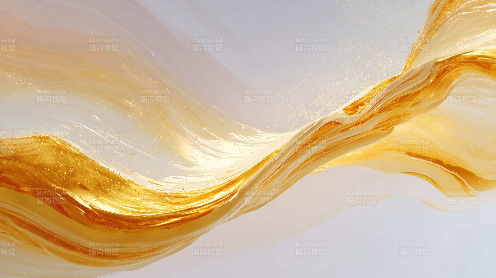 金黄色丝带飘逸灵动图片