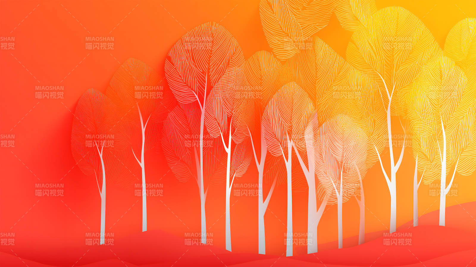 抽象森林秋日景象图片