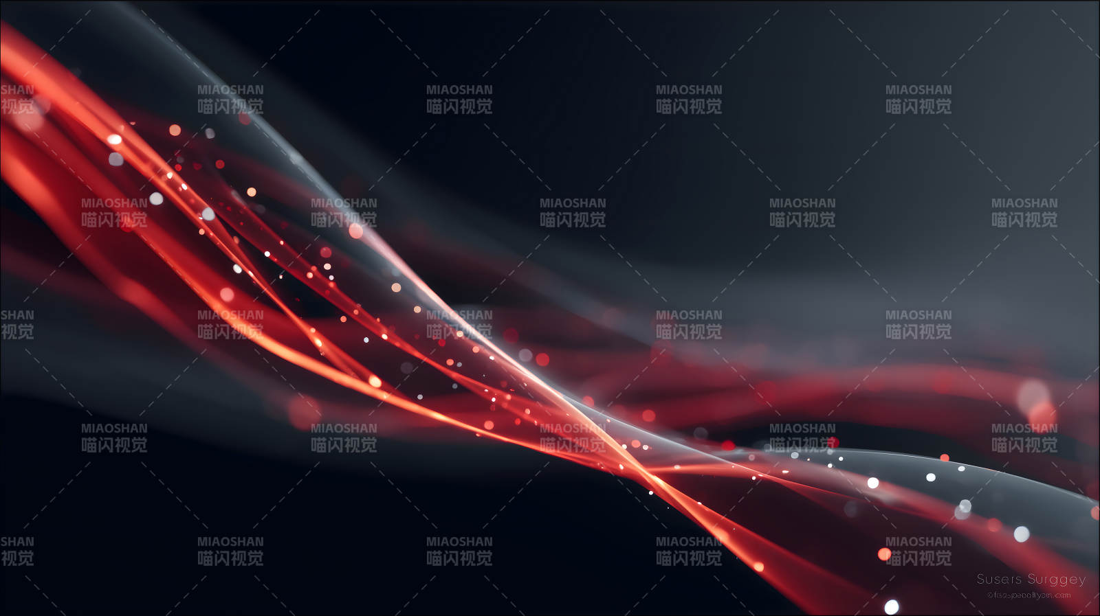 抽象的红色线条在深色背景中流动图片