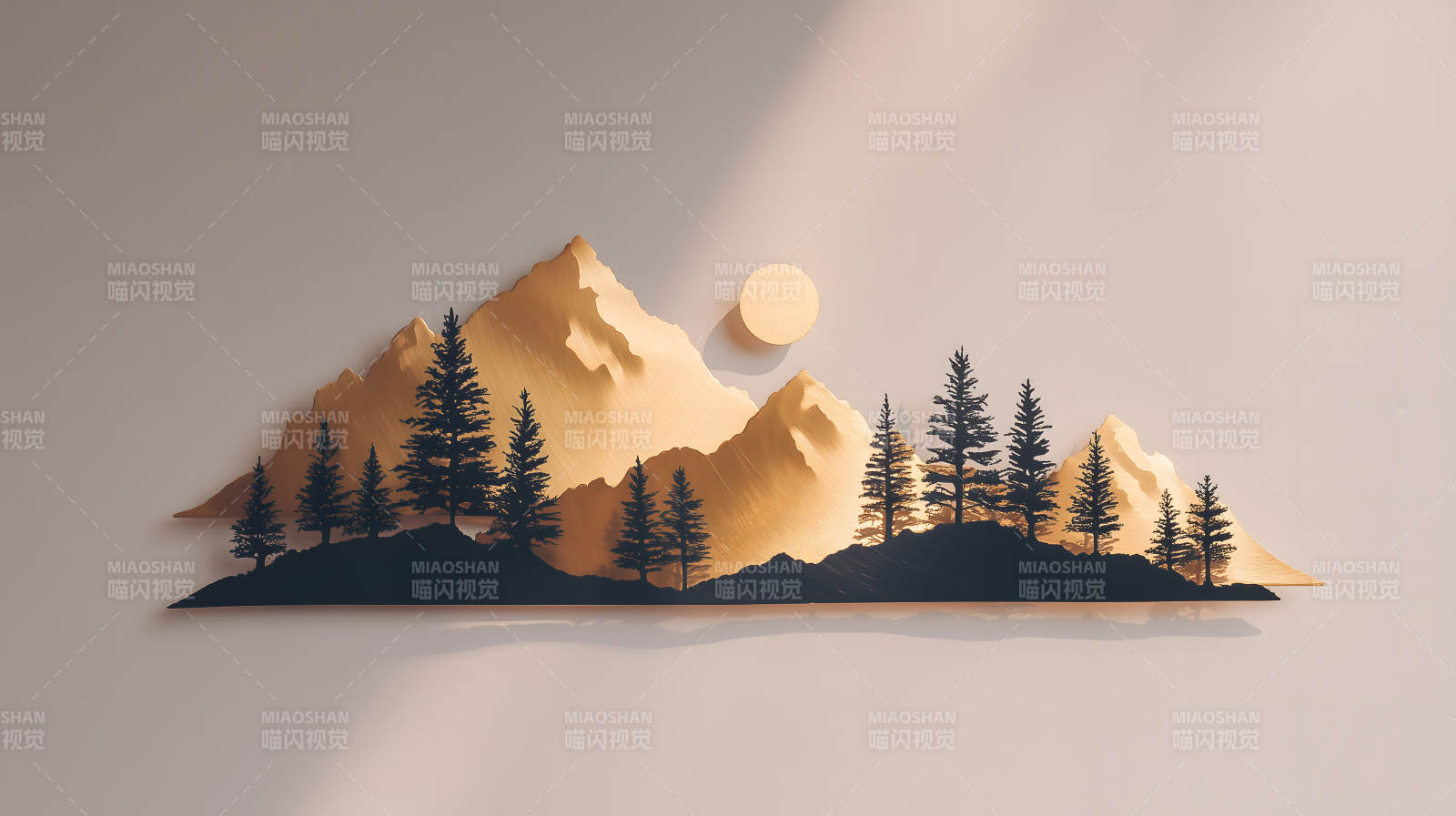 金属山林雕塑装饰品图片