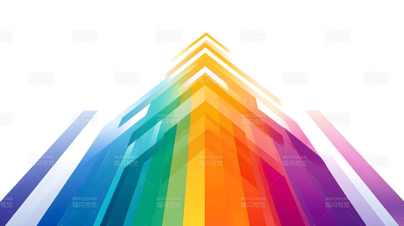 彩色箭头向上指引方向图片