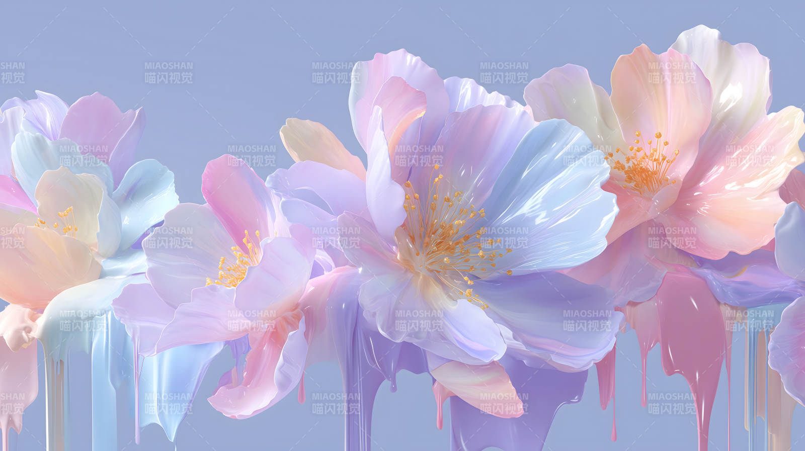 梦幻花朵色彩斑斓似糖果图片