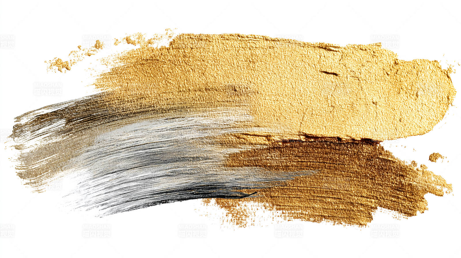 金色与灰黑色笔刷的艺术表现图片