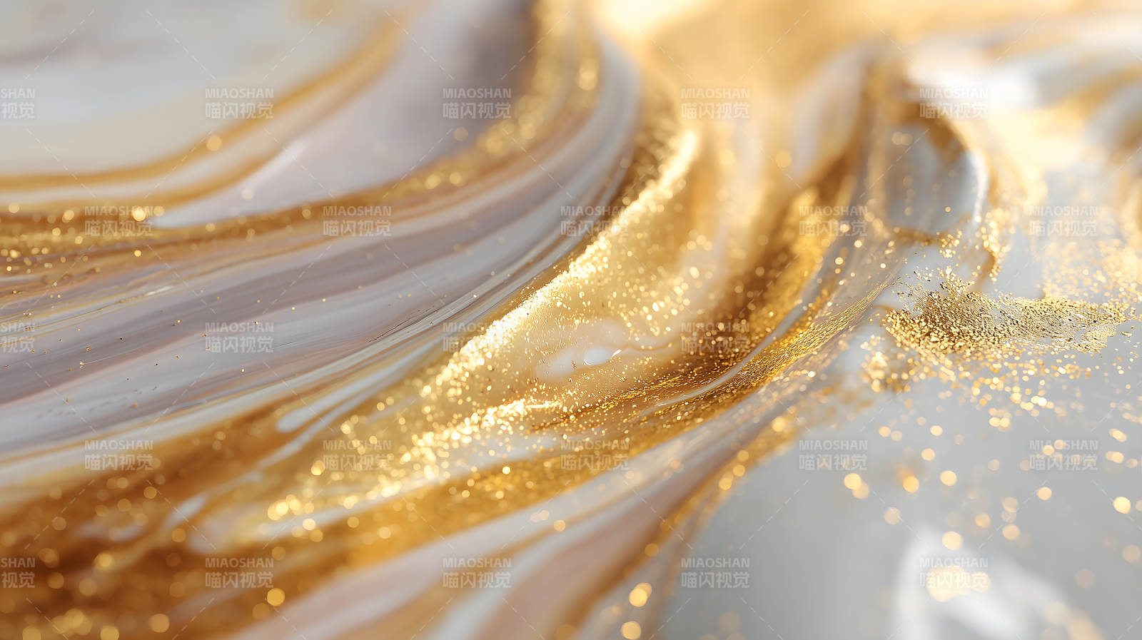 金箔流动抽象艺术光影图片