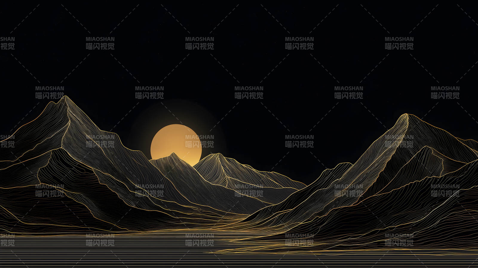 金线山月夜图片