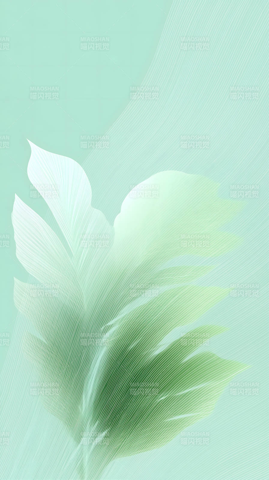 绿叶清新的抽象背景图片