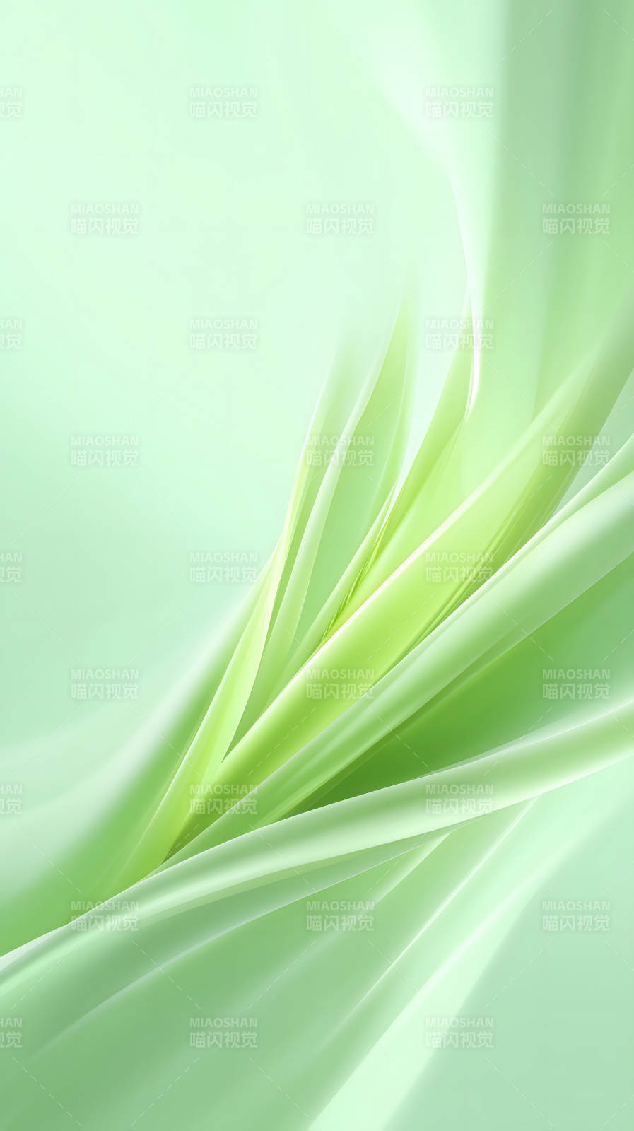 抽象的绿色叶片艺术设计图片