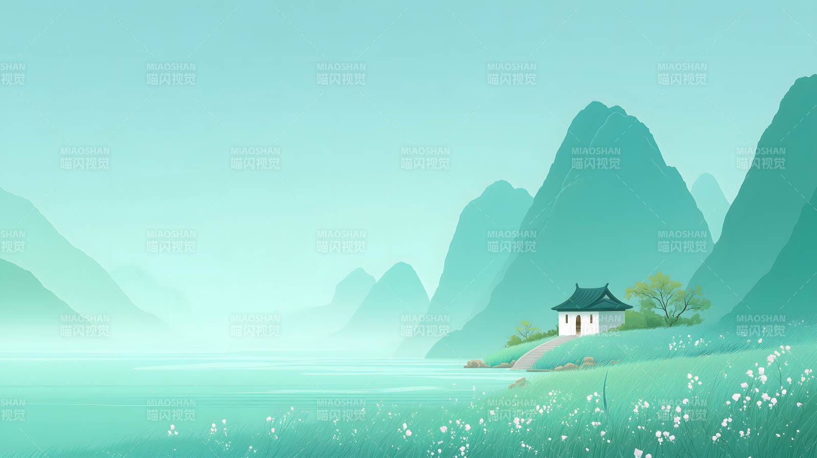 水墨山水意境悠远清新怡人图片