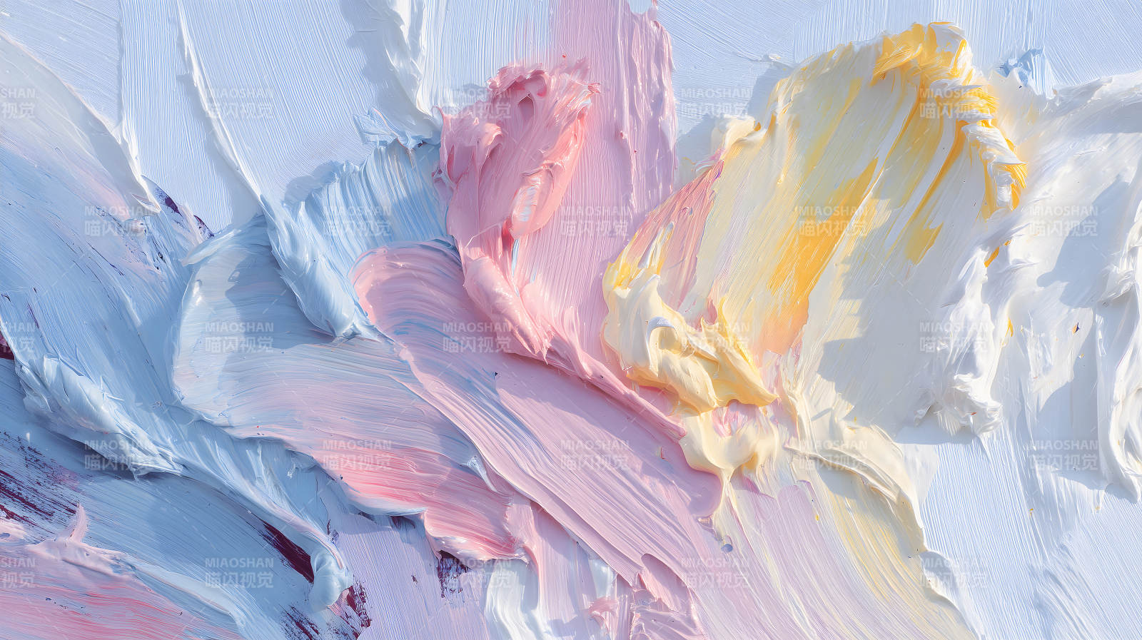 抽象绘画色彩的交织与堆叠图片