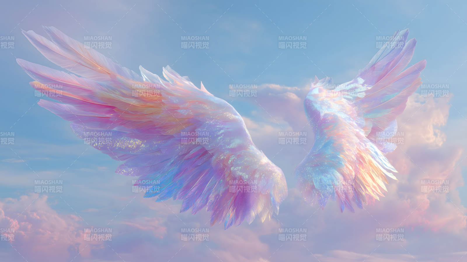 梦幻翅膀在天空翱翔图片