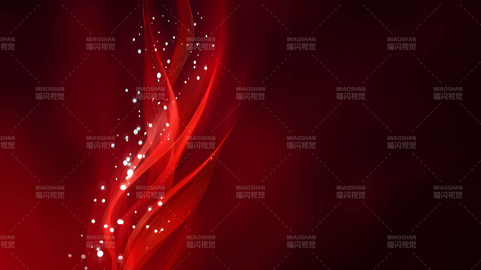 红色的光带和闪光点图片