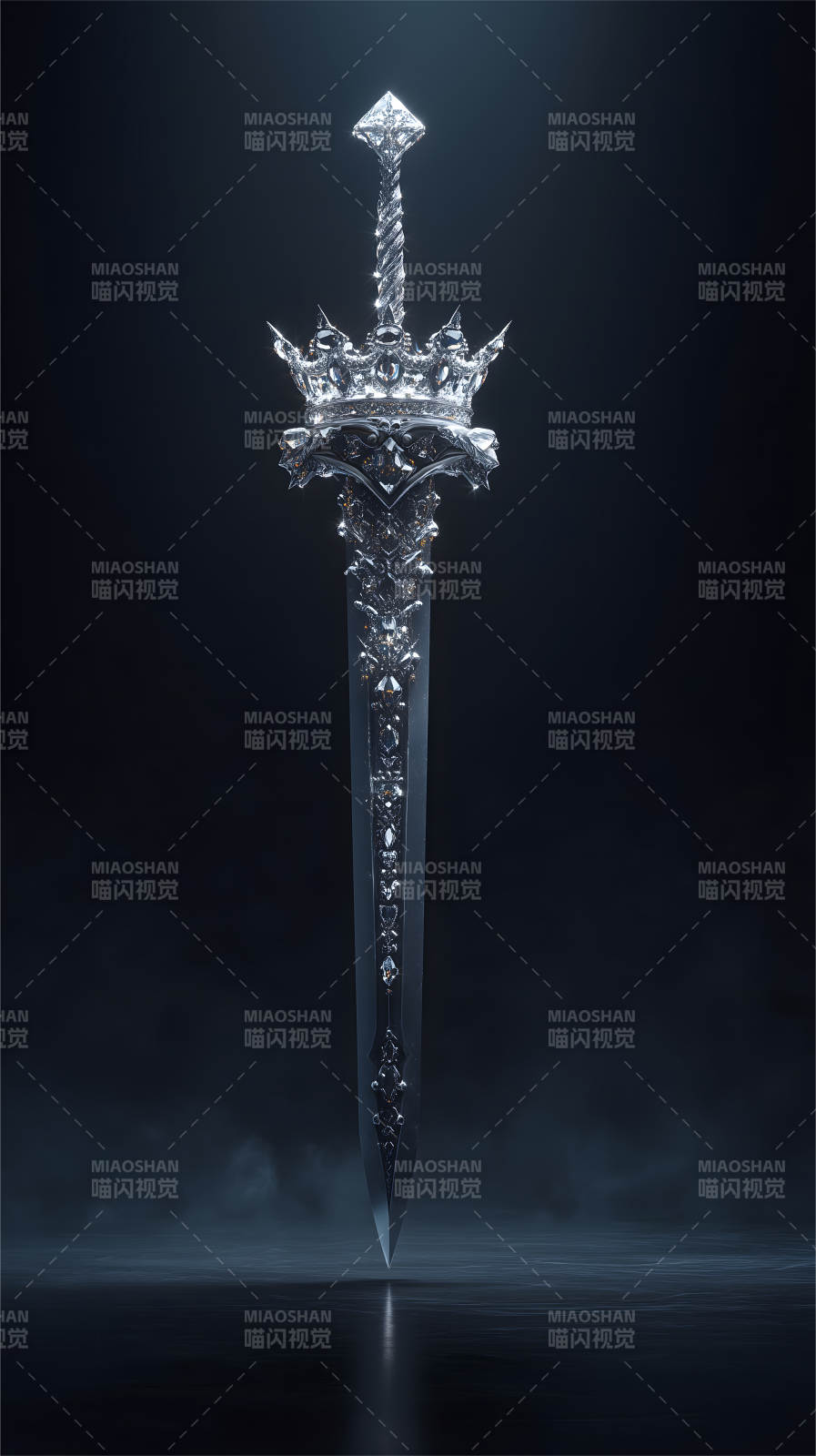华丽的宝石皇冠剑图片