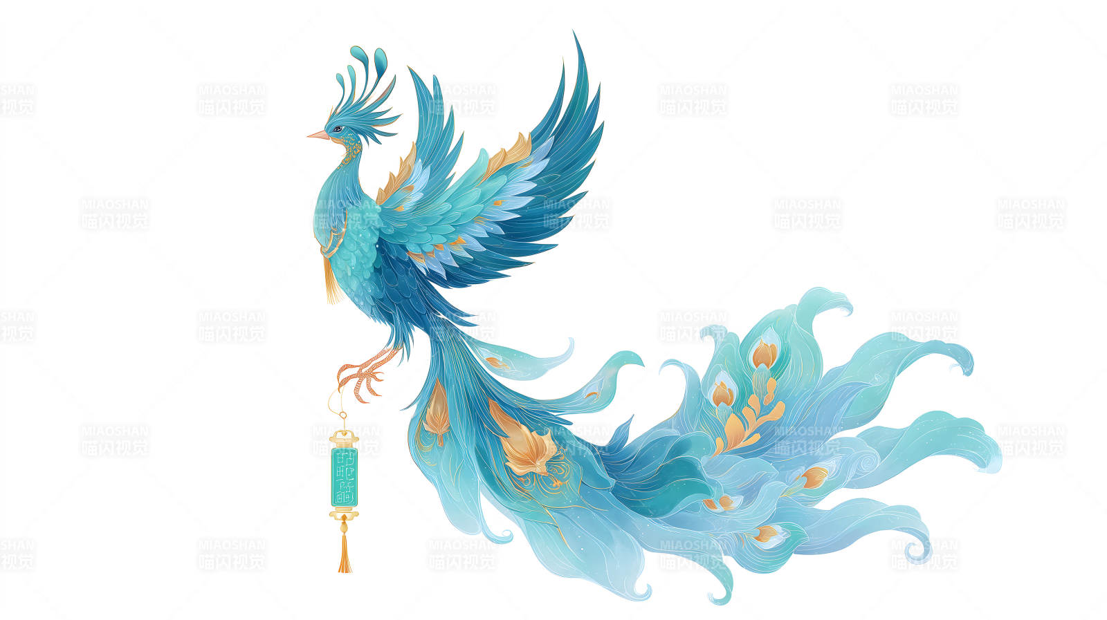 青鸾展翅祥云缭绕图片
