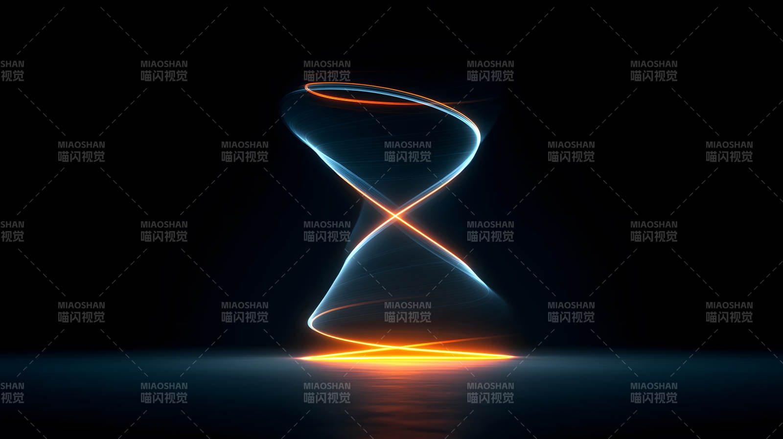 抽象光线图案黑底炫彩图片