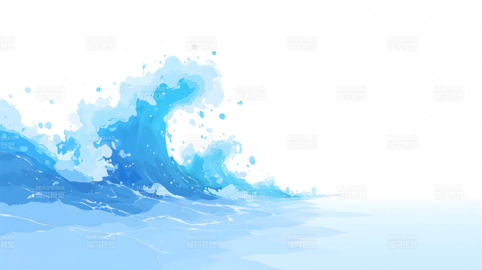 水浪翻腾画面动感十足图片