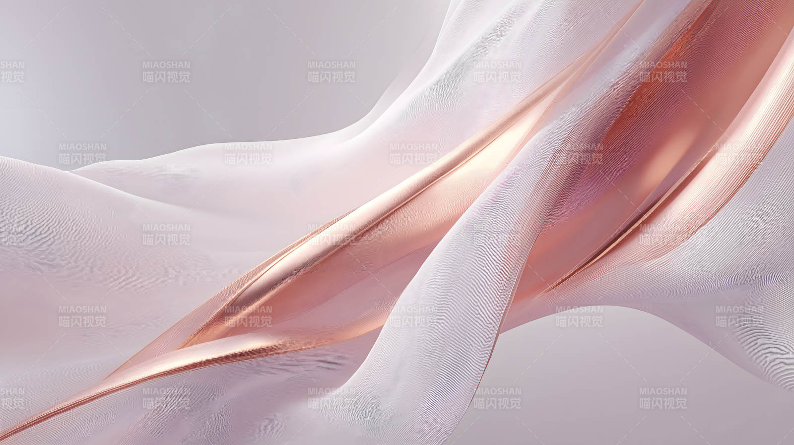 粉色流动的绸缎抽象图片