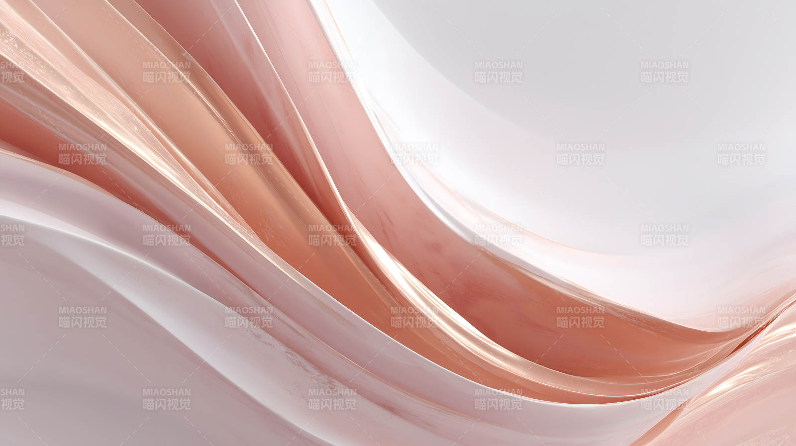 粉色与白色的流体抽象艺术图片