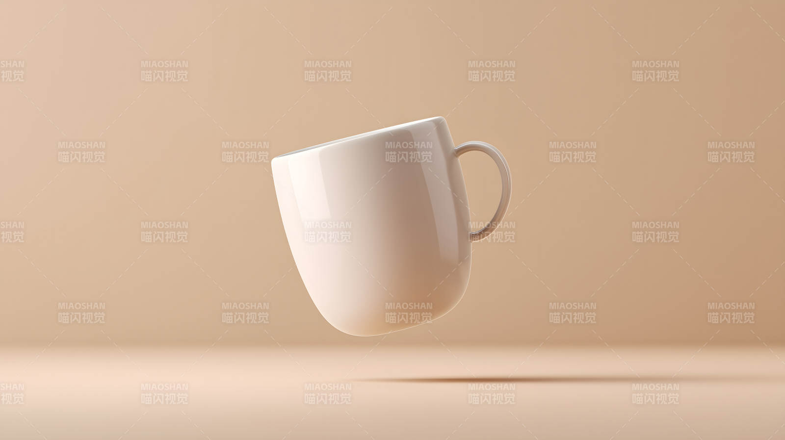 悬空茶杯简约艺术感图片