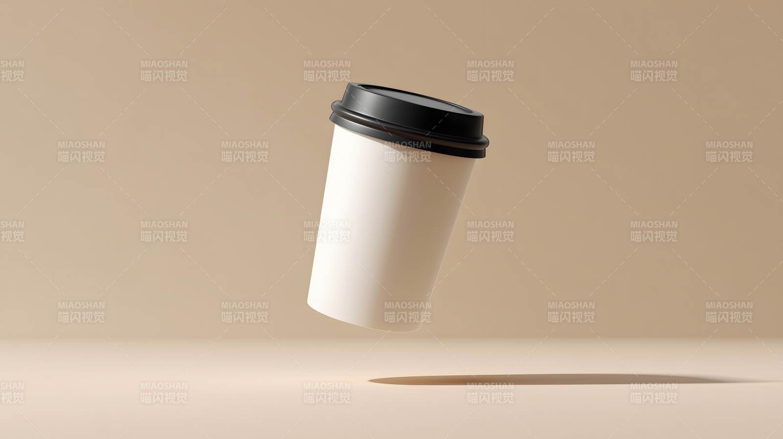 悬浮咖啡杯简约设计图片