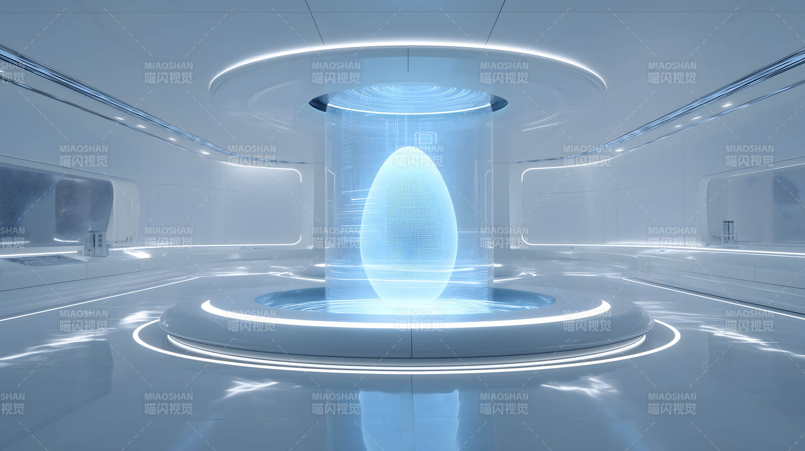 未来科技空间里的神秘装置图片