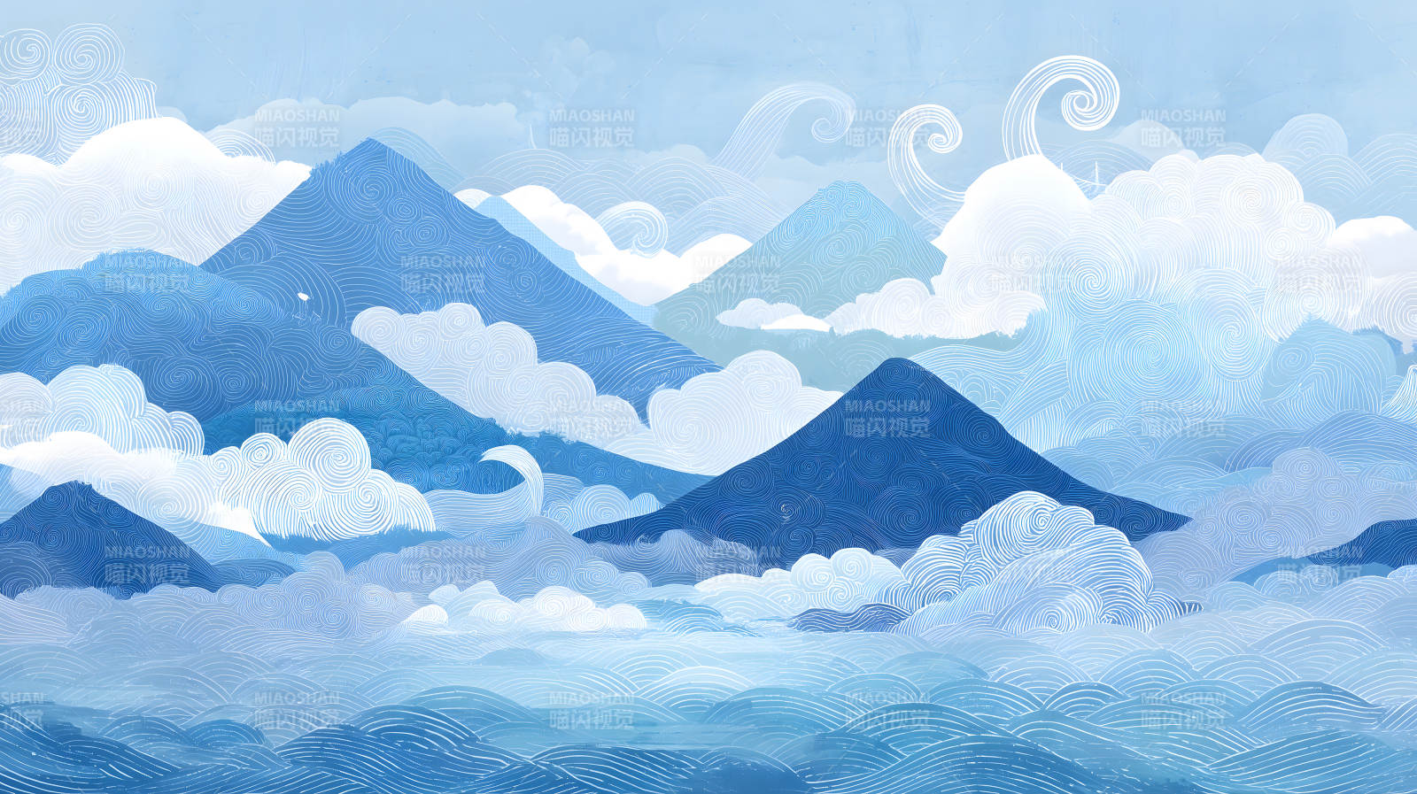 山峦云海的唯美画卷图片