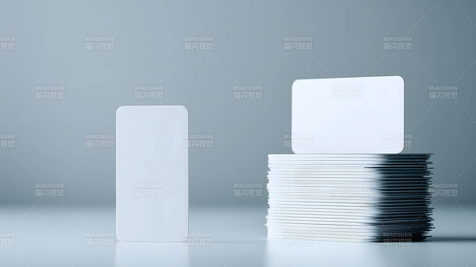 名片堆叠设计演示图片