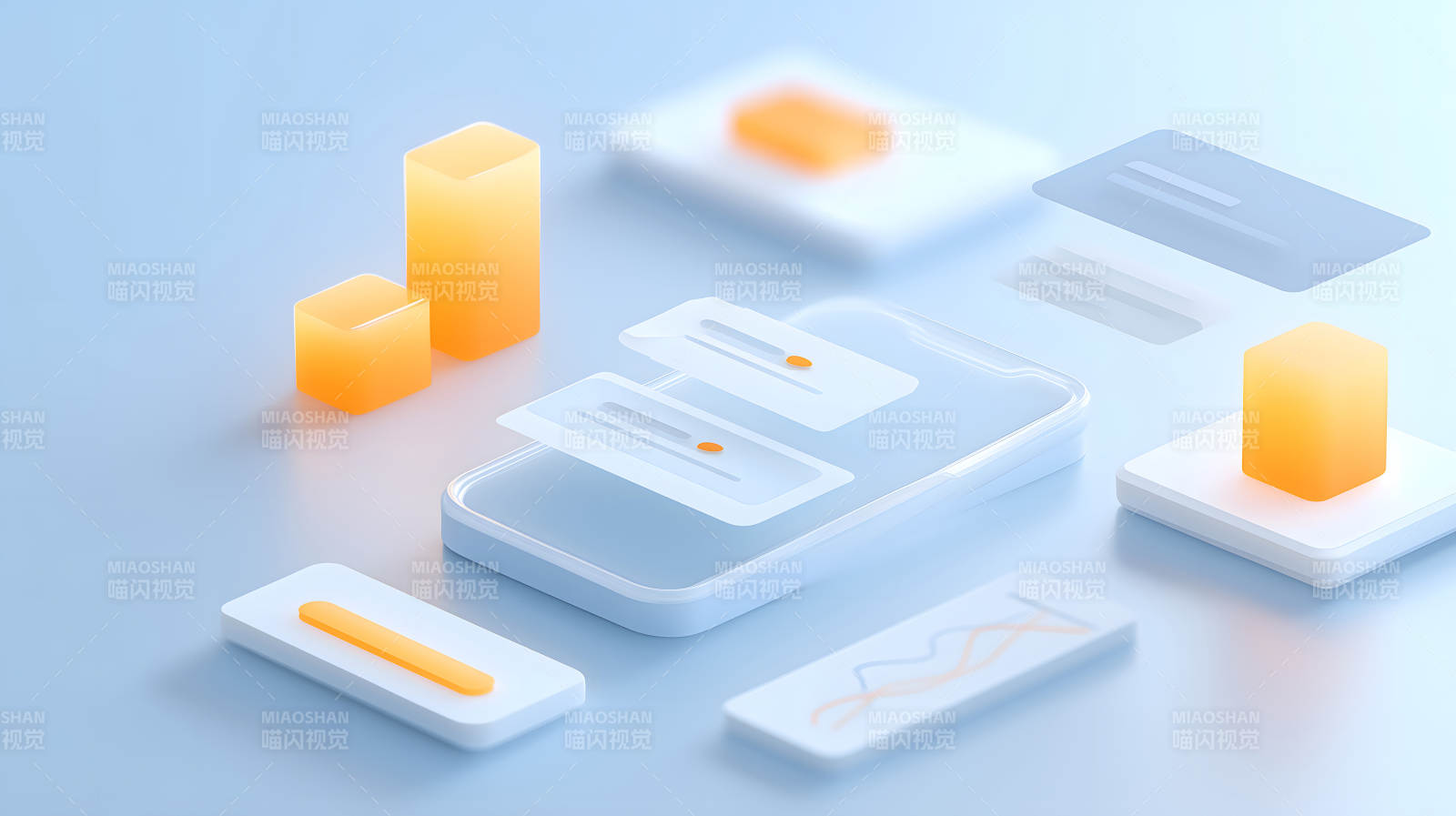 手机App设计示意图简约风格图片