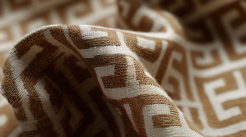 棕色面料特写图片