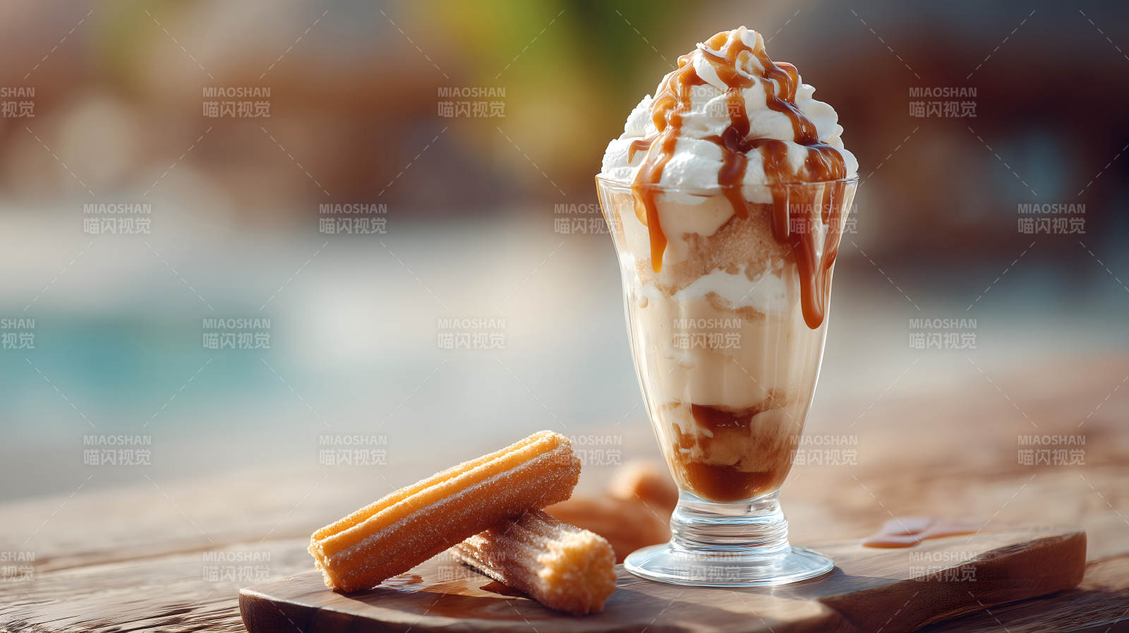 甜品特写美味诱人焦糖奶茶图片