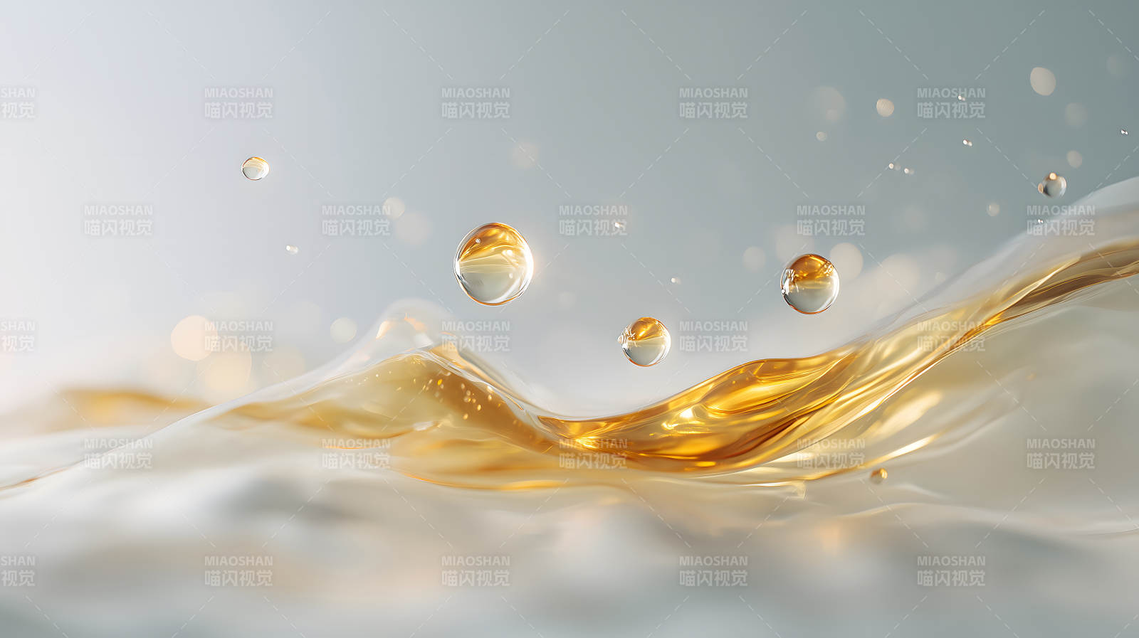 液体与光晕交织的抽象美图片