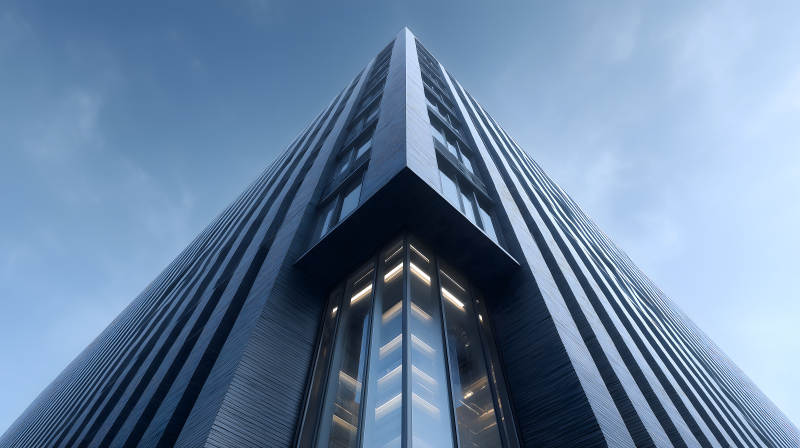 摩天大楼的仰视视角图片