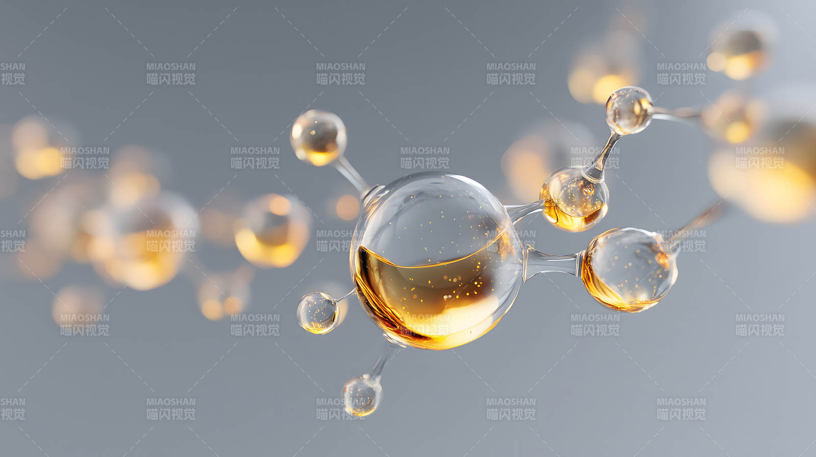 分子结构图液体状物质图片