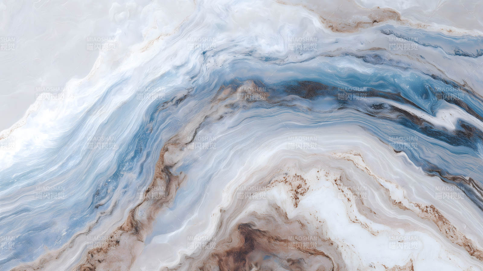 蓝色大理石纹理艺术作品图片