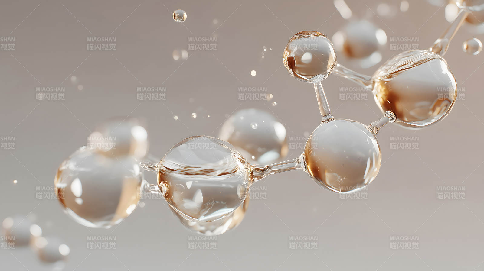 分子结构液体展现图片