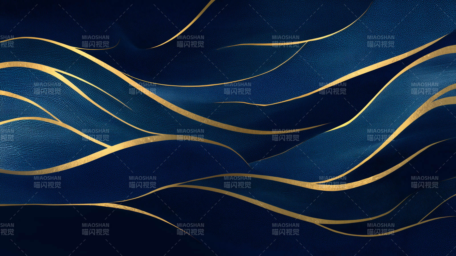 深蓝色纹理与金色线条的抽象设计图片