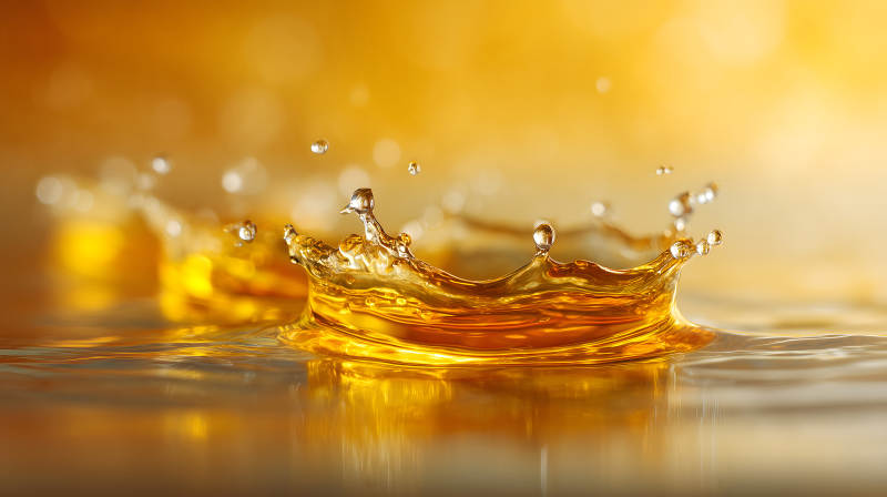 油滴飞溅呈现皇冠形状图片