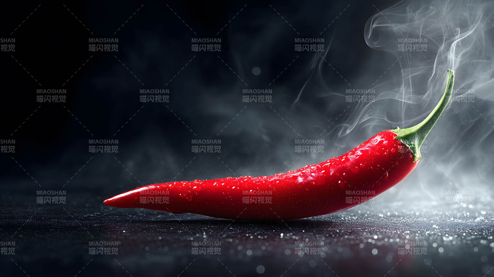 红辣椒冒着热气特写摄影图片
