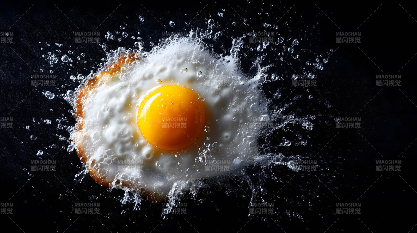 鸡蛋入锅瞬间动态画面图片