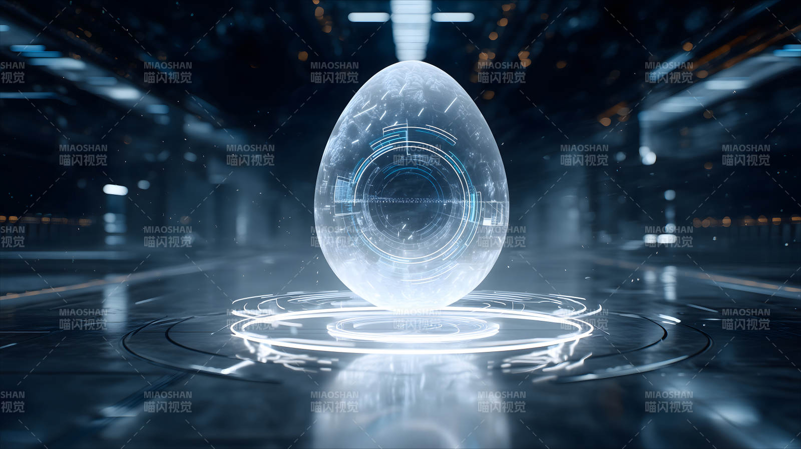 未来科技感十足的蛋形装置图片