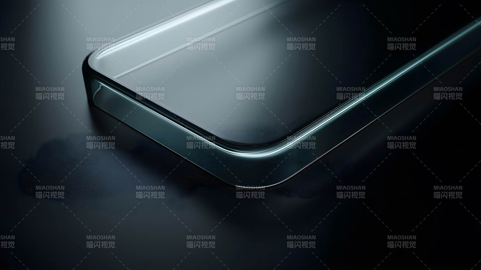 光滑玻璃质感科技产品特写图片