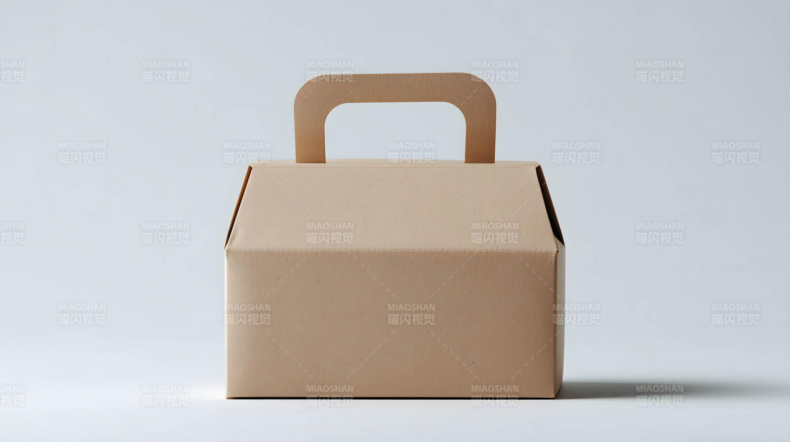 棕色纸盒带把手设计简约图片