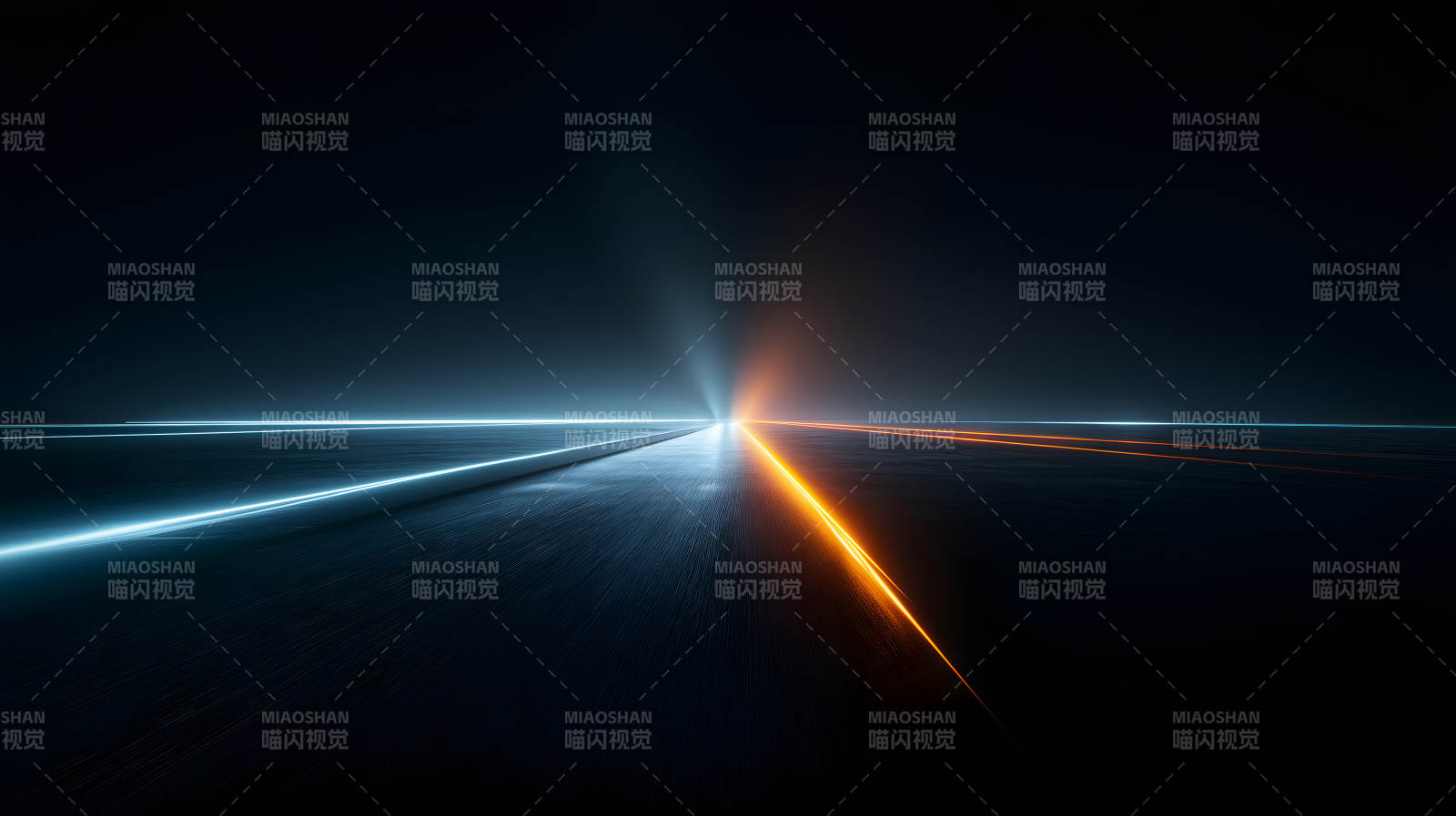 赛博朋克风格的抽象光线构成场景图片