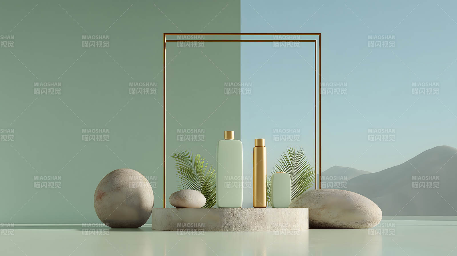 护肤品展示设计充满创意与美感图片