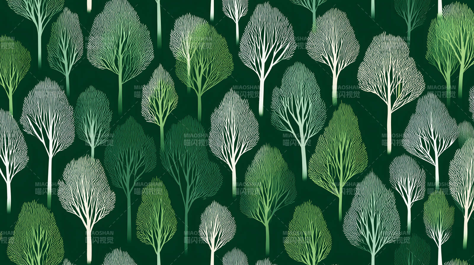 绿色森林树木图案图片