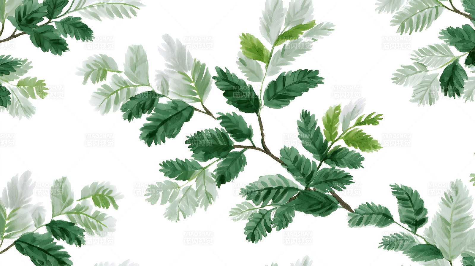 水彩风格植物图案图片