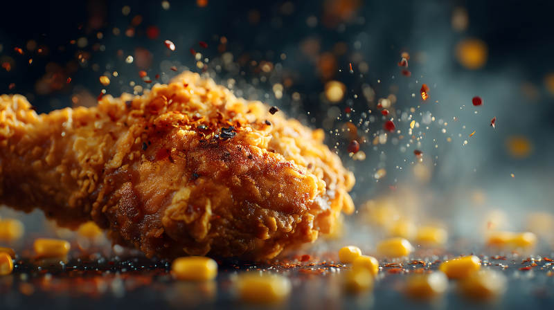 诱人炸鸡特写美食图图片