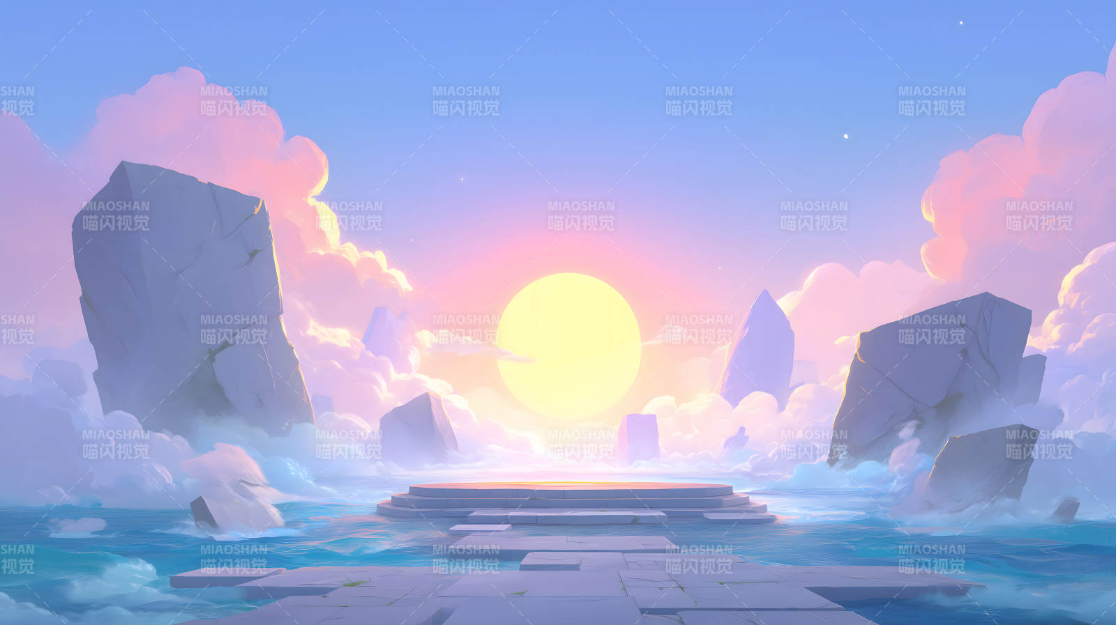 天空之境的宁静景象图片