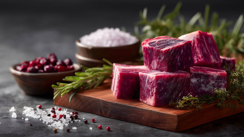 鲜美牛肉配料特写图片