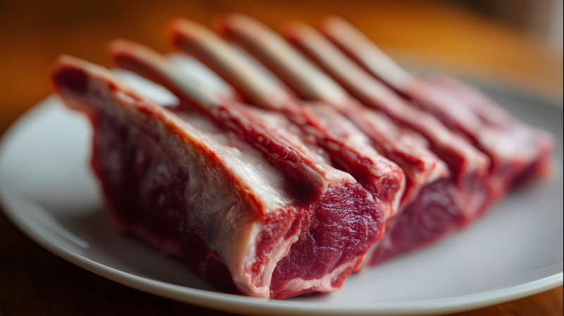 新鲜羊排特写展示图片